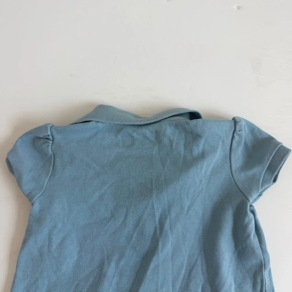 Ralph Lauren Baby Girl Ruffle Polo Dress in Blue Size 24 Months